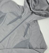 The North Face Full Zip Hoodie Gray Stripe Jacket Women's Size Extra Small XS