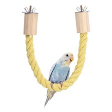 Bird Rope Perch Swing Bird Stand Rope Perch 22 Inch Yellow