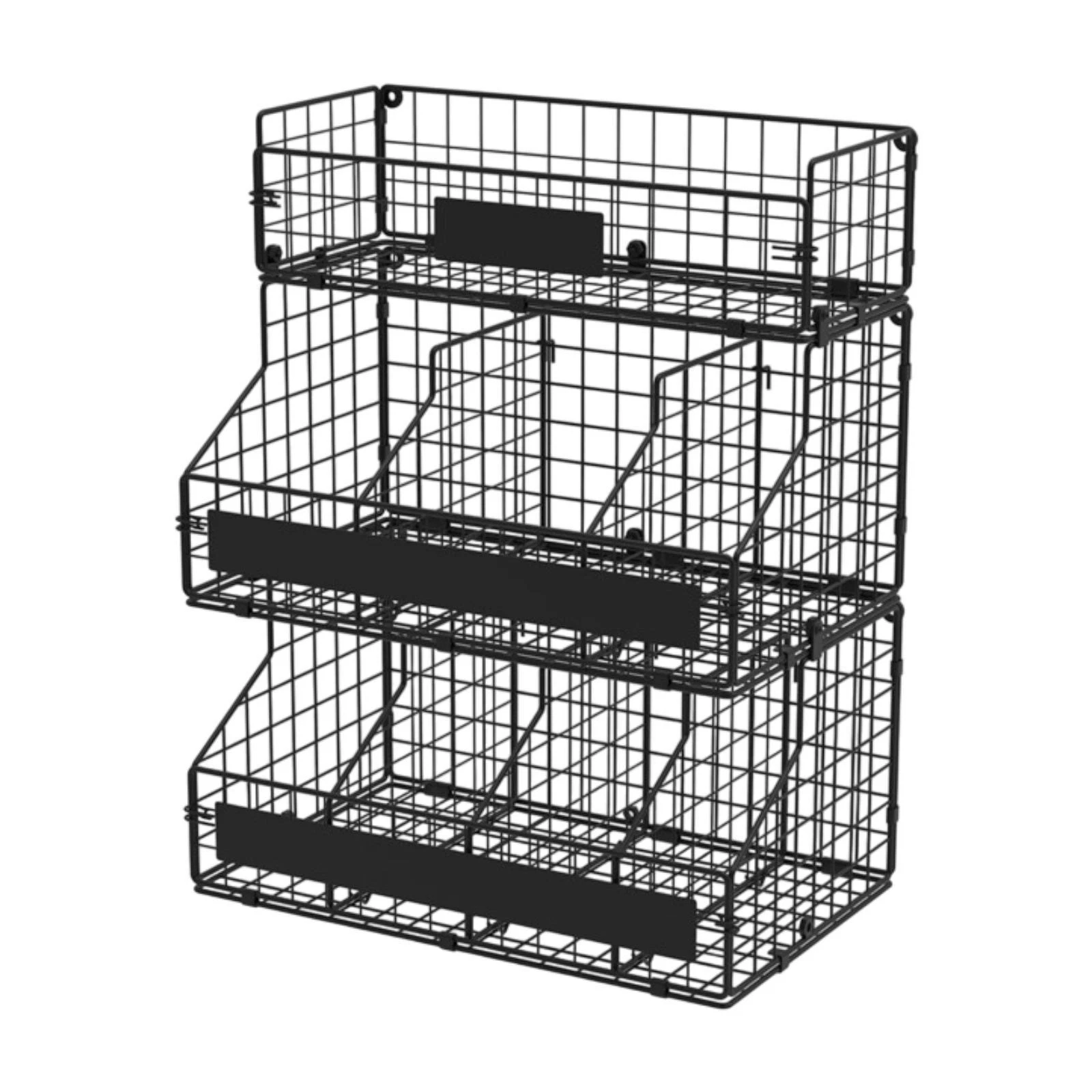 Countertop 3 Tier Egg Holder Egg Dispenser with 5 Dividers Carbon Steel for