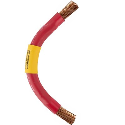 2 GAUGE Interconnecting Copper Cable, 6-Inch Length with Bare Cable Ends (Red)