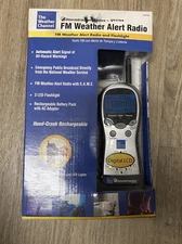 Weather Channel FM Alert Hazard Radio/Flashlight Digital Hand Crank Rechargeable