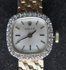 PERFECT FOR A PRINCESS Rolex 14k Gold and Diamond Case Watch and Bracelet