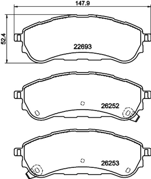 Bremsbelagsatz Scheibenbremse Hella Pagid 8DB 355 040-751 FüR Ford Ranger Tke-image