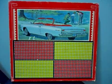 CHEVROLET MALIBU car VTG Punch Board Gambling Game Unpunched HTF examination gam