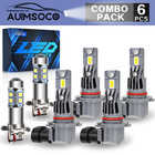 For Honda Accord 1995-1997 2003 LED Headlight Combo Hi/Lo Bulbs + Fog Light 6pcs