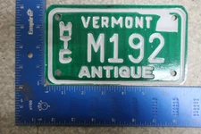 Vermont License Plate Tag VT Antique Motorcycle MTC M192