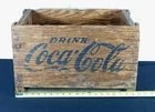 ANTIQUE / VINTAGE COCA-COLA WOOD BOTTLE CRATE CADDY CARRIER COLLECTIBLE - L@@K!