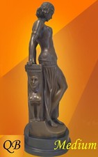 ART DECO BRONZE FIGURINE SCULPTURE STATUE EGYPTIAN LADY SPHYNX 1920 GLAM DANCER