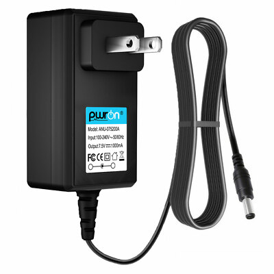 PwrON 7.5V 1A AC to DC Adapter for Ktec KA12D075030024U DC Power Supply Cord PSU