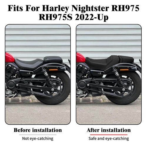 Asiento negro conductor pasajero 2-up para Harley Nightster RH975 Special RH975S 22-25 - Imagen 3 de 17