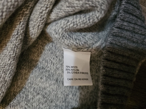 Daniele Blasi Italian Wool Blend Sweater Mens Sz Large Gray 1/4 Zip Italy - Picture 6 of 7