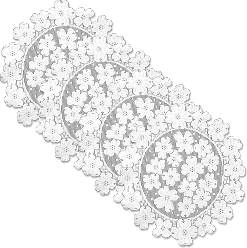 Dogwood Doily, 14", White - Afbeelding 1 van 2