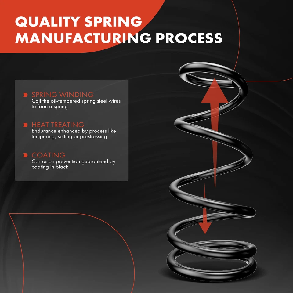 2x Rear Left and Right Coil Spring for Ford Mustang Mercury Capri Variable Rate - Image 2 of 4