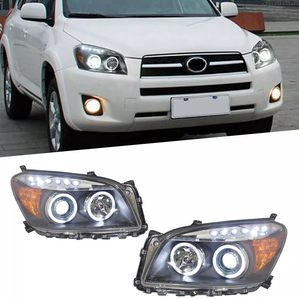 For Toyota RAV4 2009-2012 Headlight LED DRL Dynamic Signal LED Low/High Beam