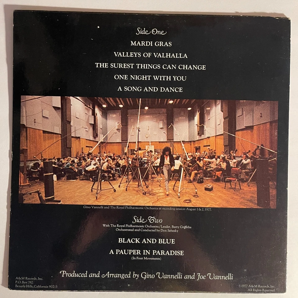 Gino Vannelli ‎– A Pauper In Paradise Vinyl, LP 1977 A&M With Poster - Image 2 of 4