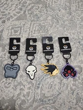 Overwatch Character Head Logo Official Key Ring Chain Blizzard LOT OF 4 NEW