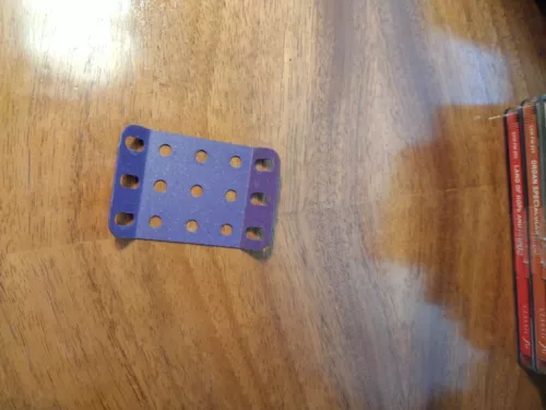 Meccano double obtuse flanged plate 51H blue 9 pieces
