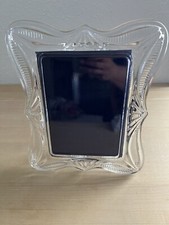 Vintage Heavy Crystal Glass Picture Frame 8 X 10 Frame- Holds a 5x7 Photo