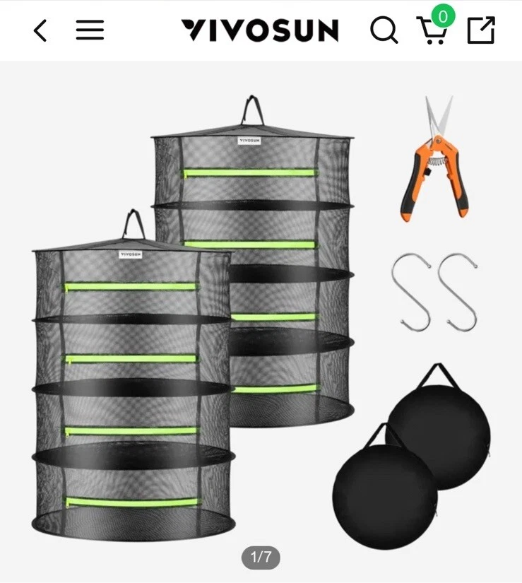 Artículos organizadores Vivosun/plantas en crecimiento secando hierbas, flores, verduras, pop up Foto 2 de 4