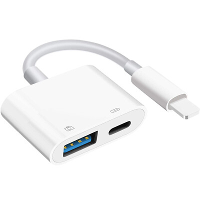 For iPhone 13 & 12 OTG Data Sync Cable Supports USB Flash Drive, Mouse, Keyboard