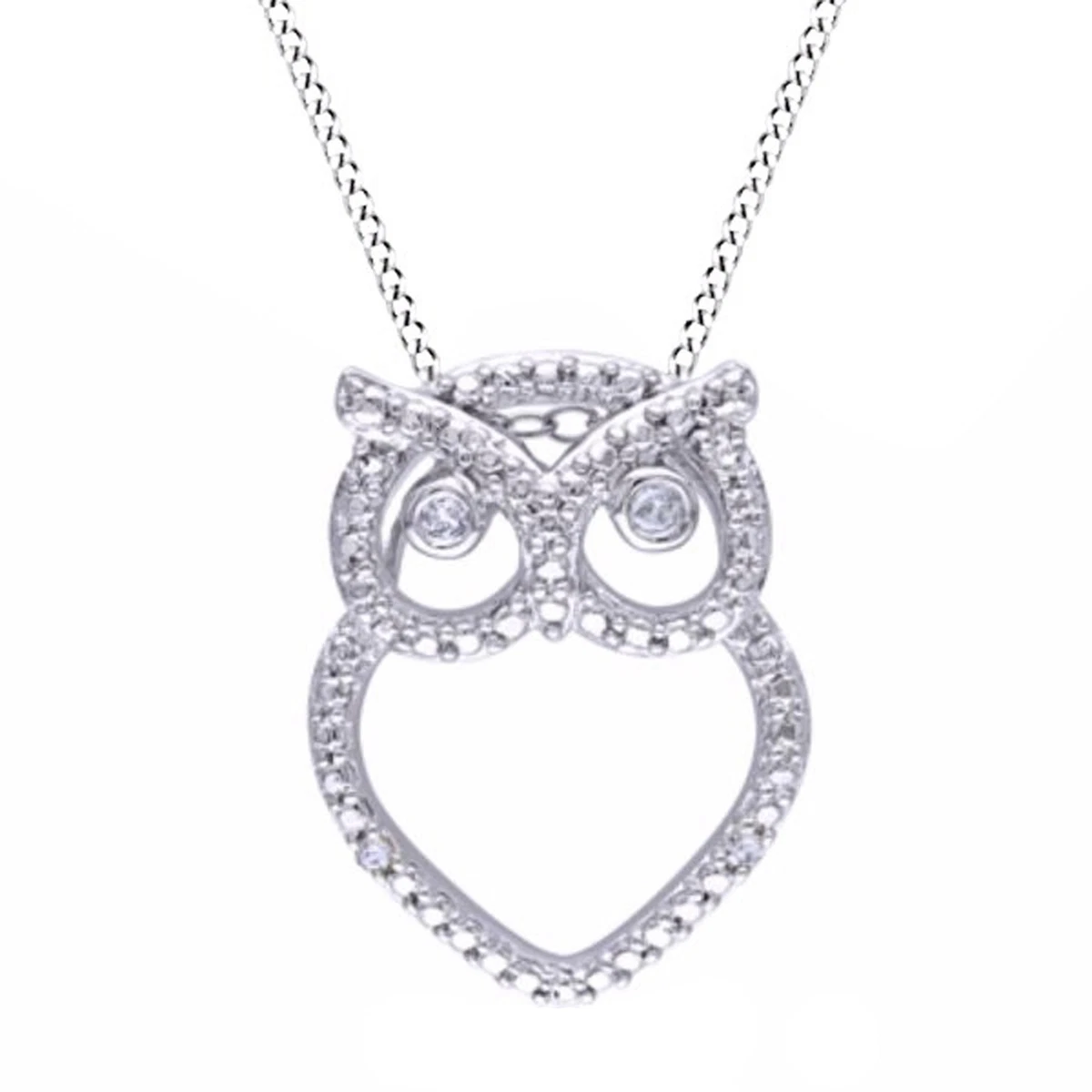 Diamond sale owl necklace