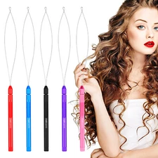 Hair Extensions Wire Pulling Hoop Loop Tool Ring Micro Hook Threader Needle