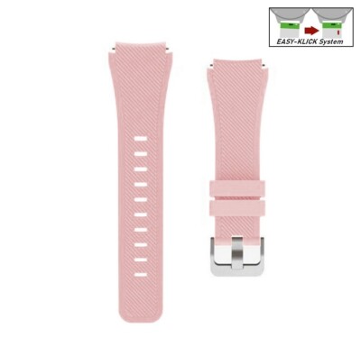 Easy-Klick Silikon Uhrenarmband Modell Orion rosa 20 mm, komp. Samsung