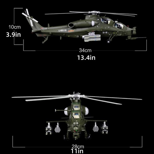 1/48 Diecast Alloy Chinese Z10 Attack Helicopter Finished Model Souvenir Display - Picture 9 of 24
