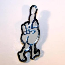 WALKING FINGER HAT OR JACKET PIN pin#54 new jacket lapel metal middle flip off