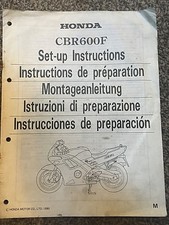 Genuine Honda CBR600F Dealer set-up instruction manual 1990