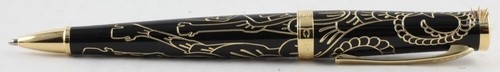 CROSS SPECIAL EDITION 2015 SAUVAGE YEAR OF THE GOAT BLACK LACQUER BALL PEN NICE! - Picture 5 of 7