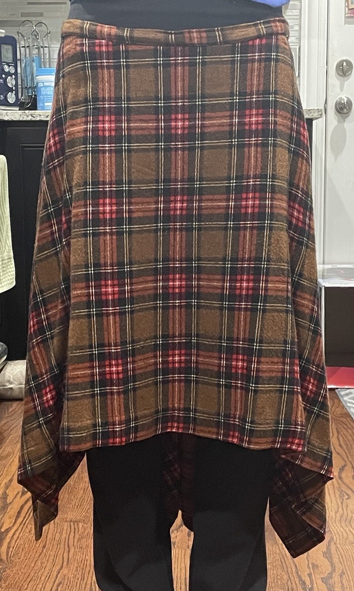 Vivienne Westwood Red/Brown Plaid Skirt Size 8 Used From