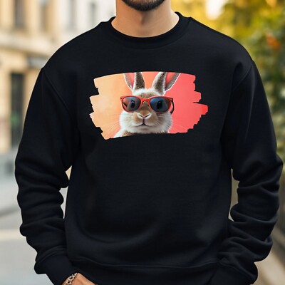 Kaninchen mit Brille Sweatshirt Kuschelig und Perfekt für jeden Anlass S bis 4XL