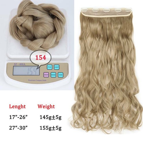 100% Natural 3/4 Full Head Clip In Hair Extensions Real Curly Straight Ombre H95 - Picture 10 of 72
