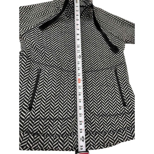 T By Talbots Herringbone Chevron Fleece Jacket Women’s Sz Small Long Sleeve Zip - Picture 8 of 11