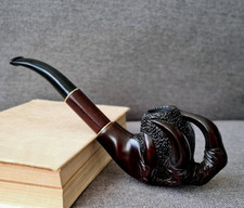 Pipa de madera para fumar cigarrillos de tabaco pipa de cigarros regalo para él pipas filtro de 9 mm