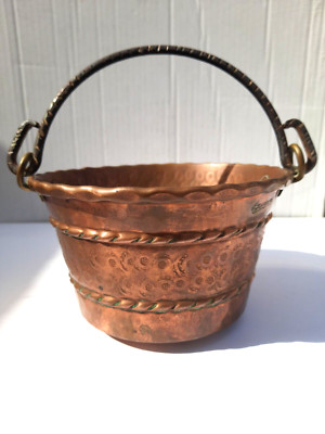 VINTAGE KUPFERKESSEL SIGNIERT JEAN GUARDER DEPONIERTES MODELL FRANCH HANDGEFE...