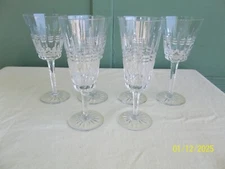 Lot of 6 Vintage Wedgwood "KING" Crystal Water Goblets & Iced Tea Glasses