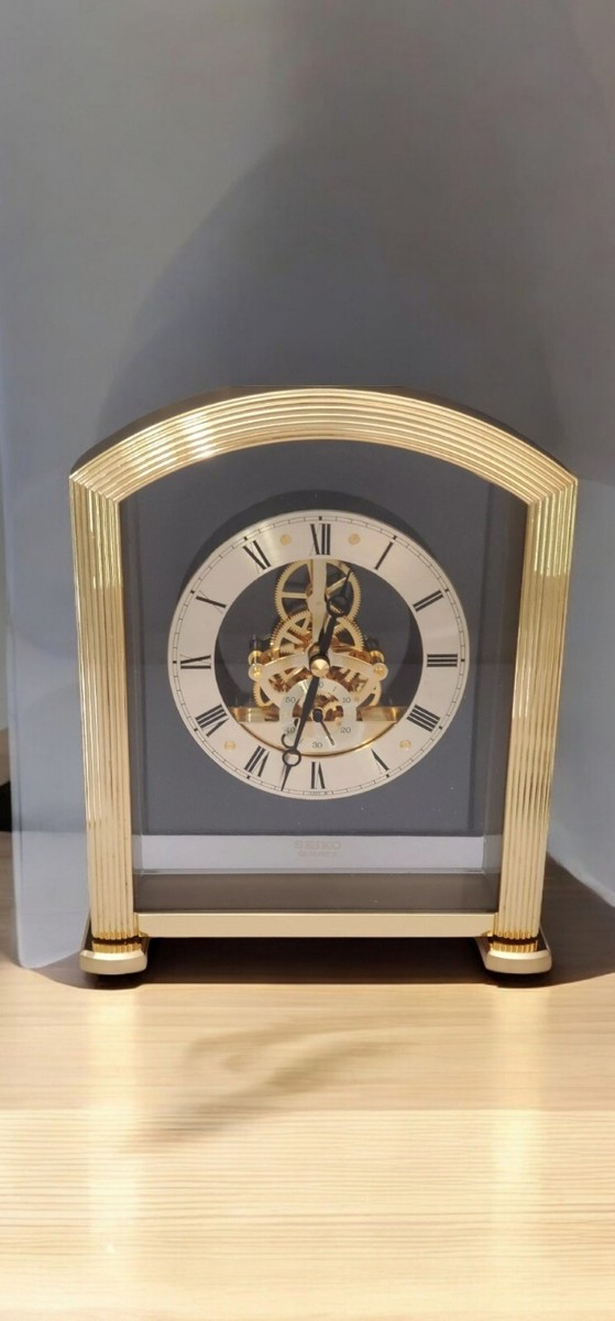 時計 KUPAL KA BA BOSS Seiko Brass Skeletonized Mantle Clock Japan #QAW102G | eBay