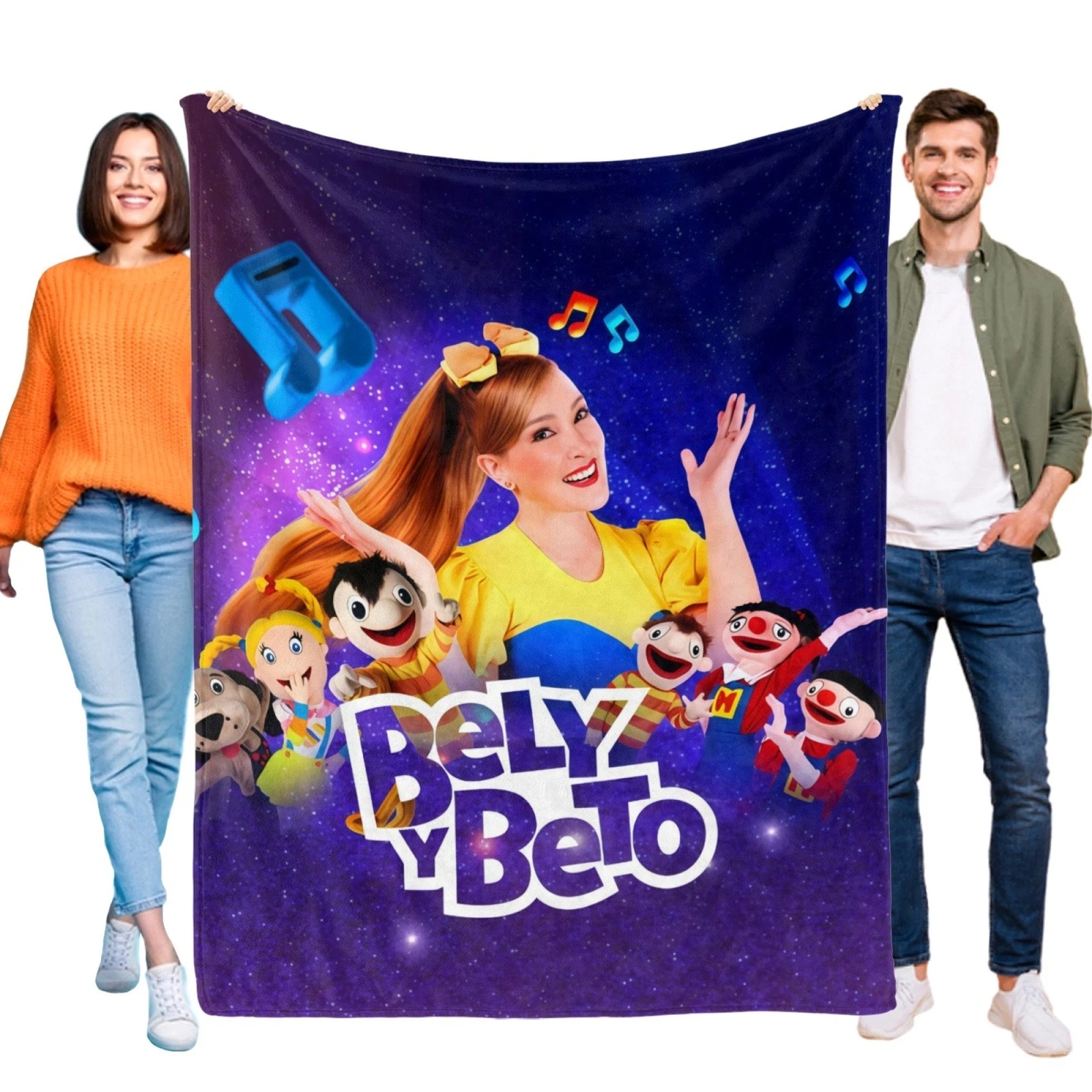 Bely Y Beto Super Soft Fleece Blanket for Bed, Sofa, Office, 3D Print, Birthday Gift