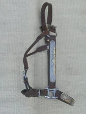WESTERN SHOW HALTER SILVER/GOLD@@
