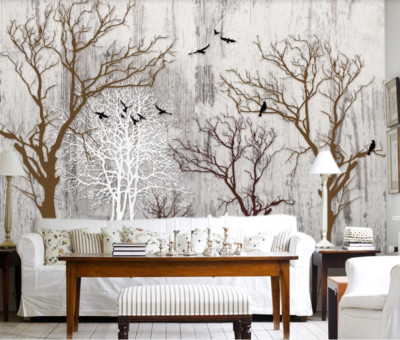 3D Brown Branch Bird G2773 Wallpaper Wall Murals Removable Self-adhesive Honey