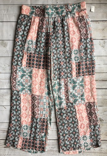 NWT New Directions Soft Pants 1X Pink 