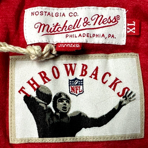 San Francisco 49ers Henley 3/4 Sleeve Raglan Shirt Mitchell & Ness Men's SZ: XL - Picture 5 of 11