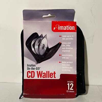 Imation CD Wallet - Holds 24 CD DVD Blu-ray New Old Stock NOS