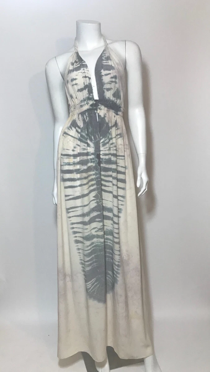 Tie dye hotsell halter maxi dress