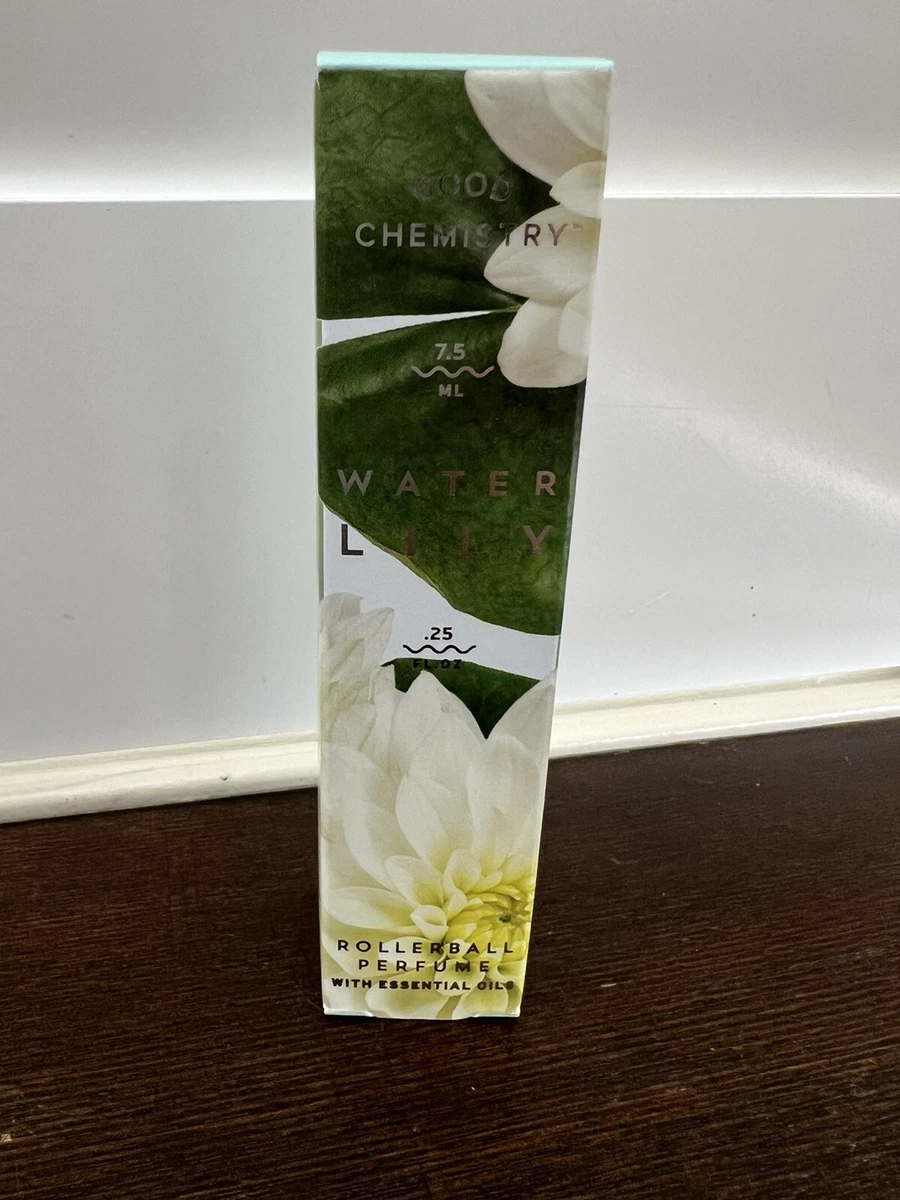 Good Chemistry Water Lily Rollerball Perfume Essential Oils Vegan .25 Fl Oz