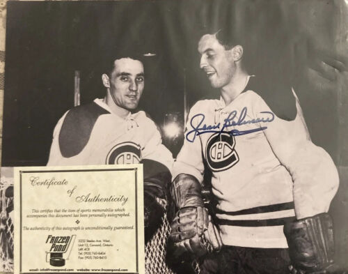Jean Beliveau Signed NHL Hall Of Fame Player Autographed 8x10 Photo W COA - Picture 1 of 8
