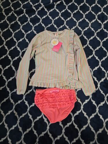 10 Years Old Girl 2 Piece Rash Guard Swimsuit