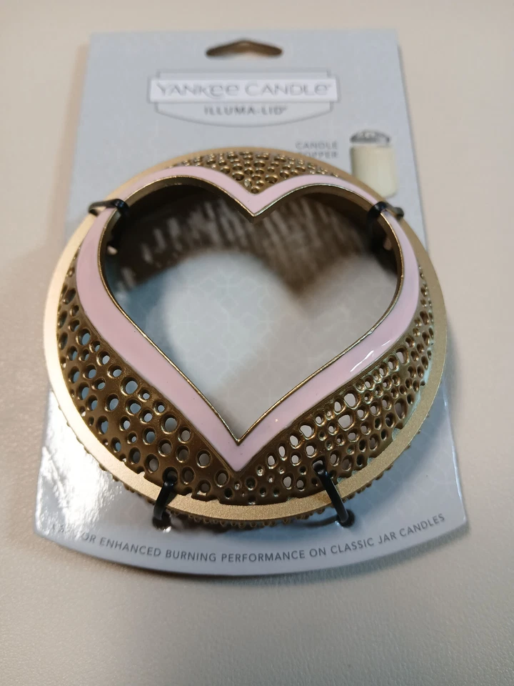 Yankee Candle Soft Goldtone & Pink Heart Illuma Lid - NEW - Image 2 of 4